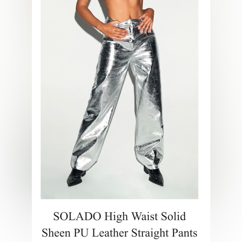 Brand new trendy silver trousers